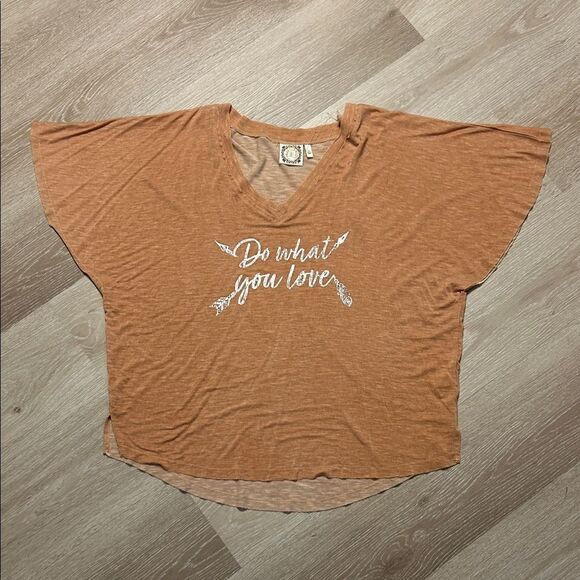 Tops - TruSelf Dolman Sleeve Lightweight V Neck Women's Graphic Top